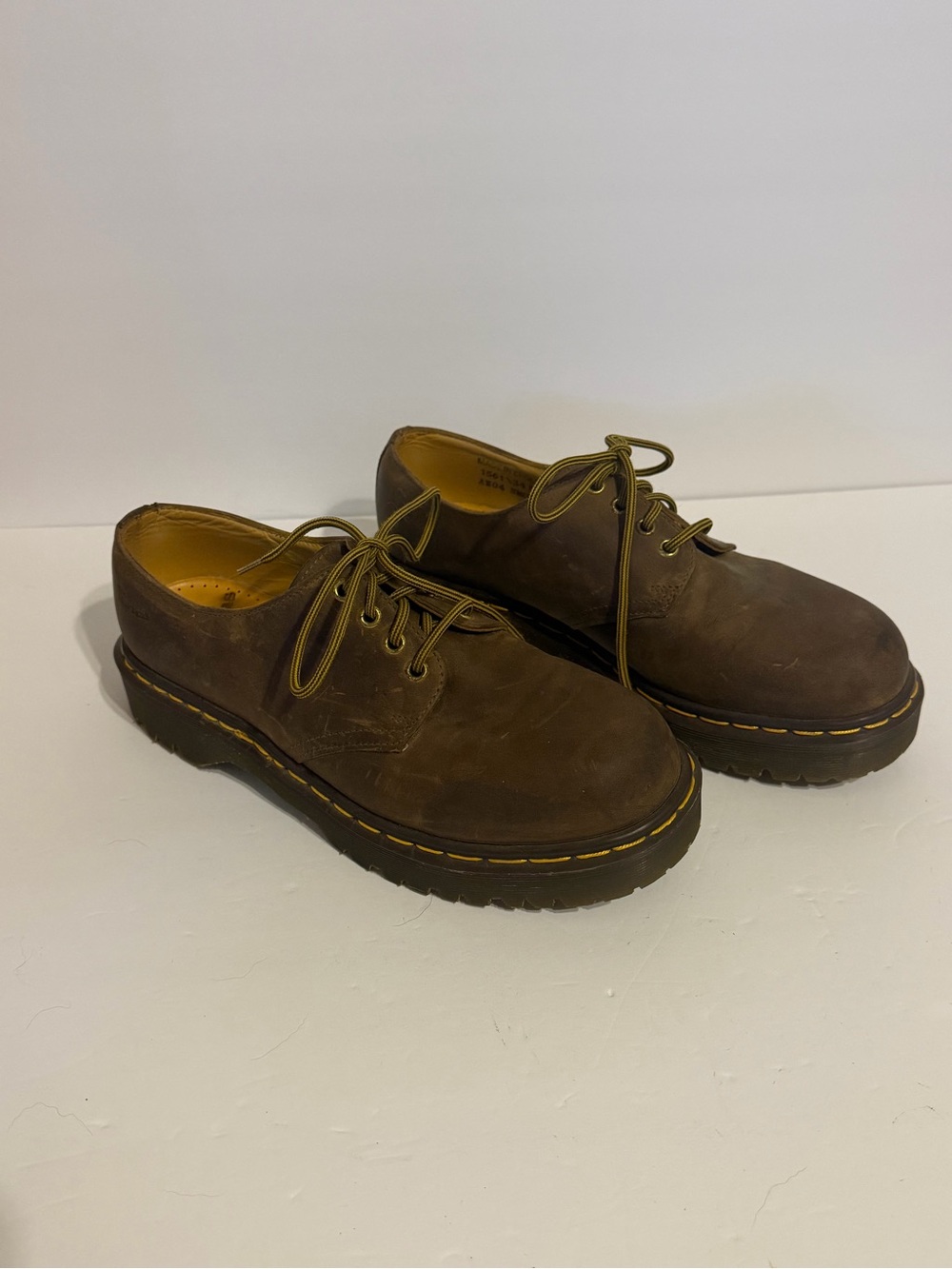 Vintage Dr Martens 1561/34 Brown 4-eye Leather Oxford Low Cut Shoe